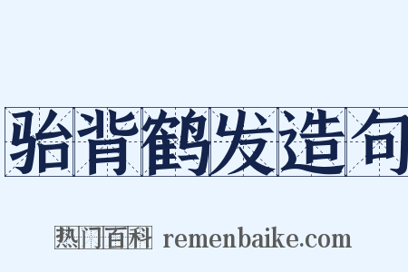 骀背鹤发造句是什么意思的图片